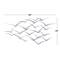 Silver Metal Contemporary Wall Decor, 25" x 48" x 3"